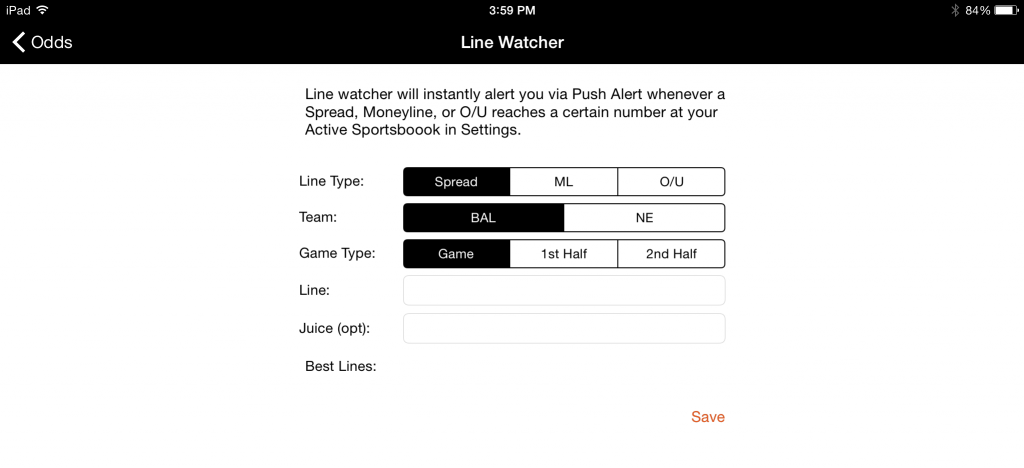Setting up the Line Watcher
