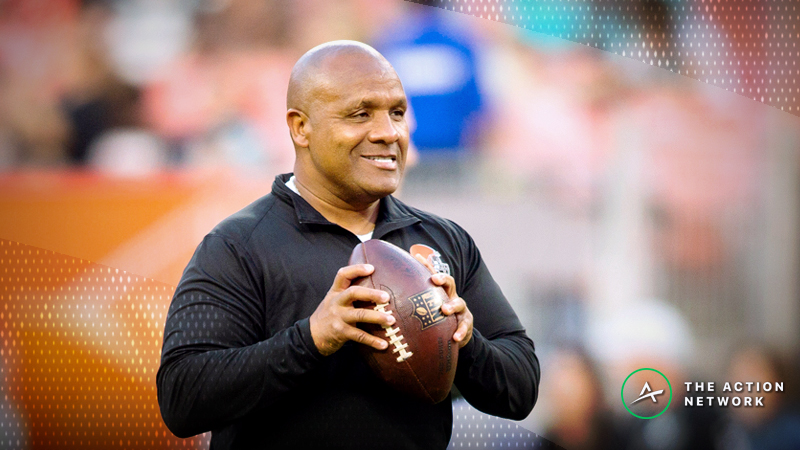 The Cleveland Browns are favored against the New York Jets on Thursday Night Football, the first time the team has been favored since hiring Hue Jackson as head coach.