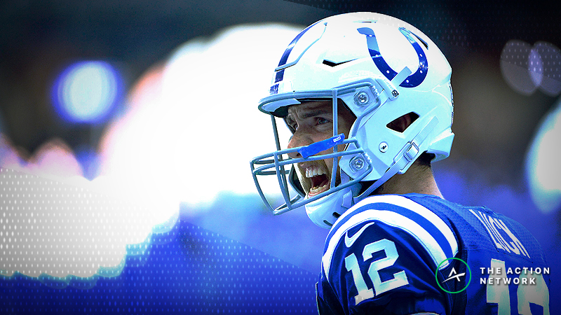 The over/under for Thursday's game between the Indianapolis Colts and New England Patriots has moved 1.5 points.